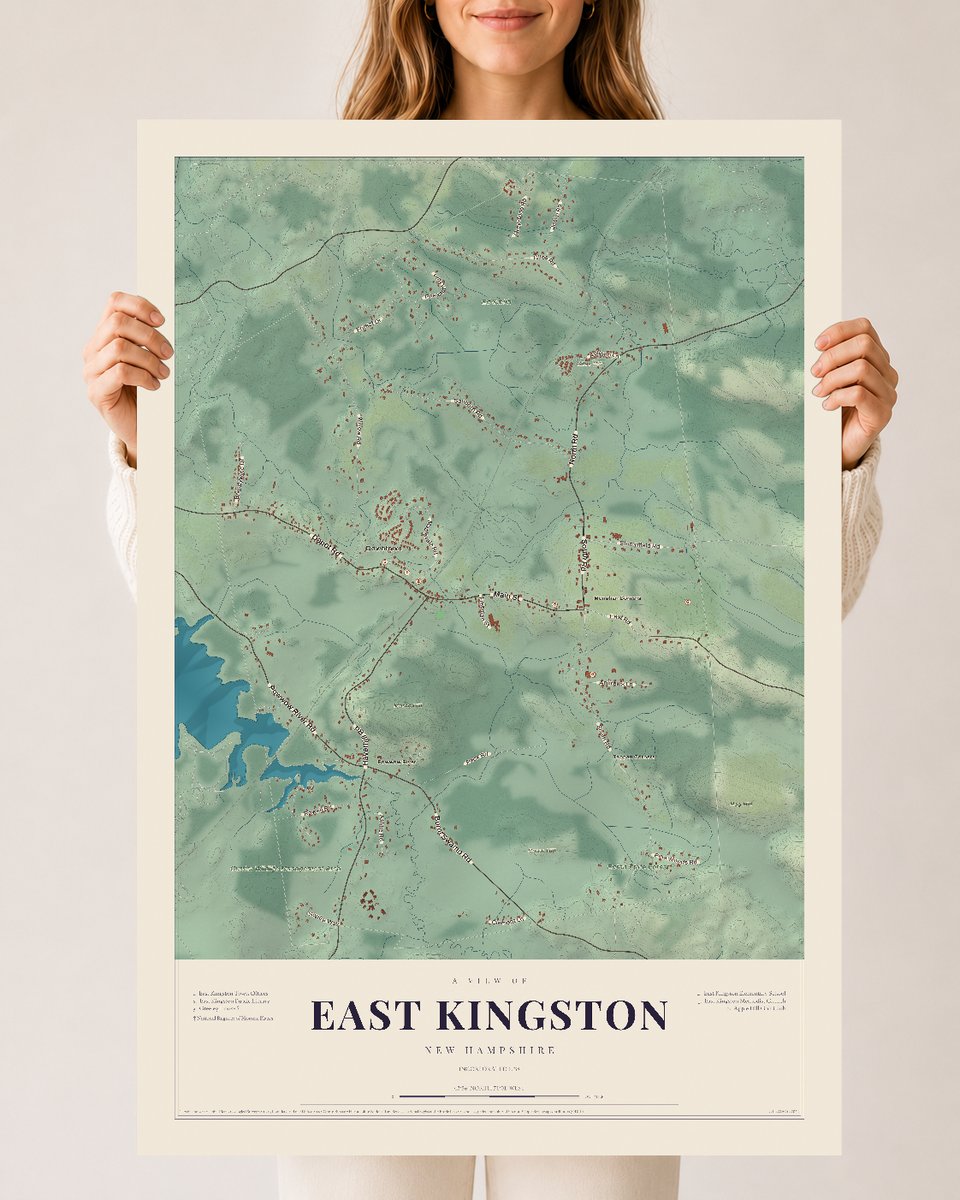 NH Current Atlas 2026 | East Kingston | 24" x 36" | Archival Matte Print