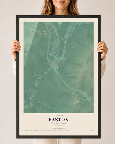 NH Current Atlas 2026 | Easton | 24" x 36" | W/ Black Ayous Wood Frame