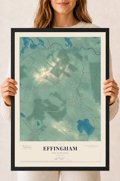 NH Current Atlas 2026 | Effingham | 18" x 24" | W/ Black Ayous Wood Frame