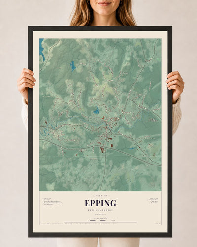 NH Current Atlas 2026 | Epping | 24" x 36" | W/ Black Ayous Wood Frame