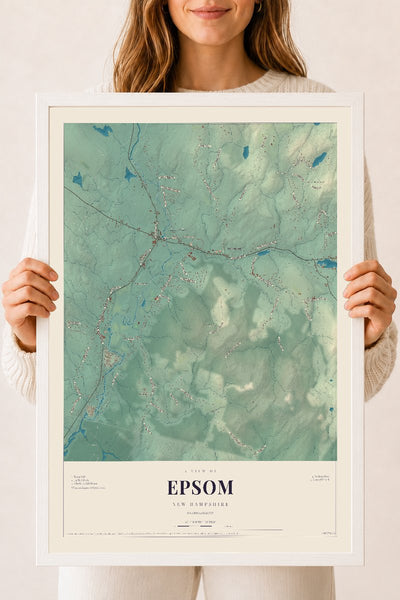 NH Current Atlas 2026 | Epsom | 18" x 24" | W/ White Ayous Wood Frame