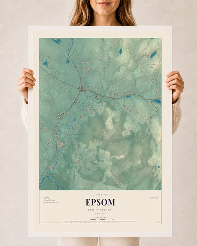 NH Current Atlas 2026 | Epsom | 24" x 36" | W/ White Ayous Wood Frame