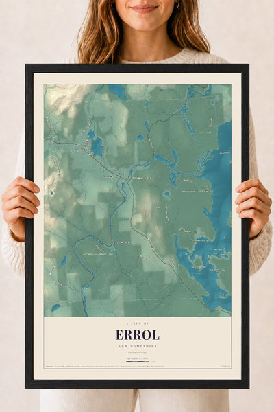NH Current Atlas 2026 | Errol | 18" x 24" | W/ Black Ayous Wood Frame