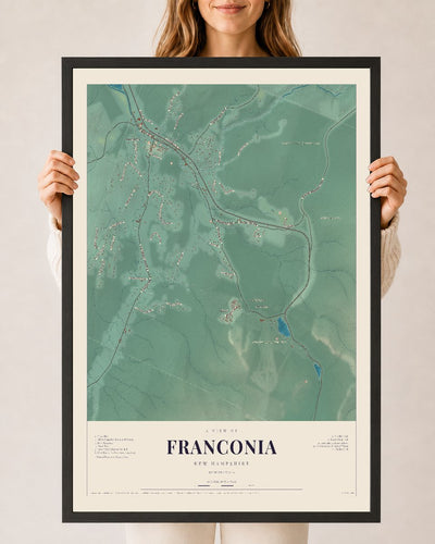 NH Current Atlas 2026 | Franconia | 24" x 36" | W/ Black Ayous Wood Frame