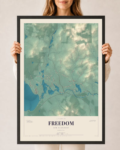 NH Current Atlas 2026 | Freedom | 24" x 36" | W/ Black Ayous Wood Frame