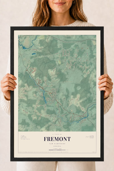 NH Current Atlas 2026 | Fremont | 18" x 24" | W/ Black Ayous Wood Frame