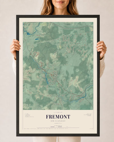 NH Current Atlas 2026 | Fremont | 24" x 36" | W/ Black Ayous Wood Frame