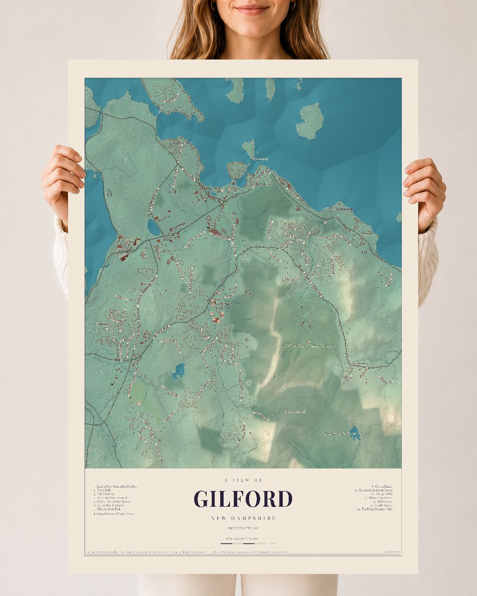 NH Current Atlas 2026 | Gilford | 24" x 36" | Archival Matte Print
