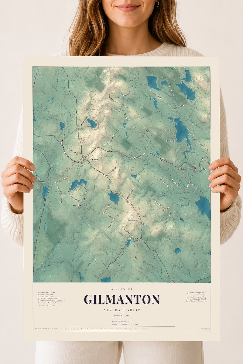 NH Current Atlas 2026 | Gilmanton | 18" x 24" | Archival Matte Print