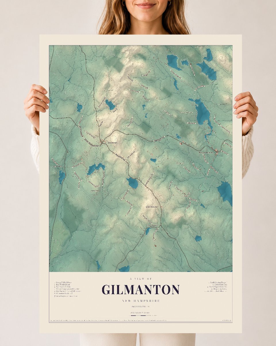 NH Current Atlas 2026 | Gilmanton | 24" x 36" | Archival Matte Print
