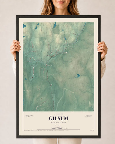 NH Current Atlas 2026 | Gilsum | 24" x 36" | W/ Black Ayous Wood Frame