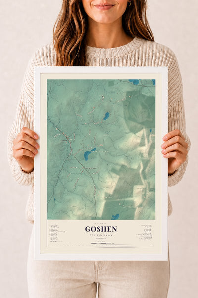 NH Current Atlas 2026 | Goshen | 12" x 18" | W/ White Ayous Wood Frame