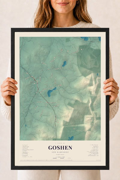 NH Current Atlas 2026 | Goshen | 18" x 24" | W/ Black Ayous Wood Frame