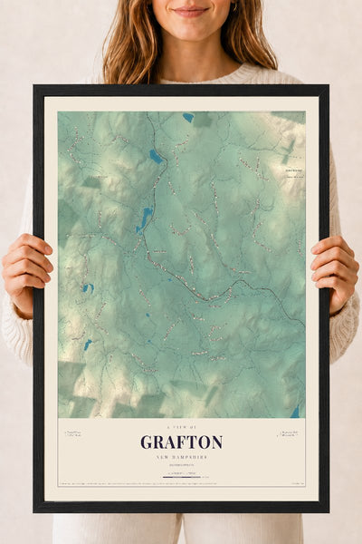 NH Current Atlas 2026 | Grafton | 18" x 24" | W/ Black Ayous Wood Frame