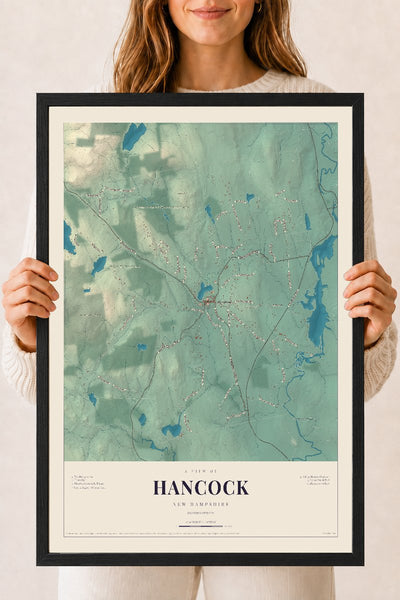 NH Current Atlas 2026 | Hancock | 18" x 24" | W/ Black Ayous Wood Frame
