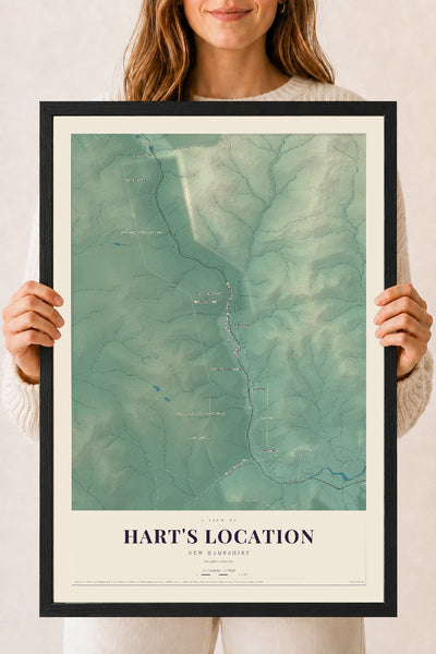 NH Current Atlas 2026 | Hart's Location | 18" x 24" | W/ Black Ayous Wood Frame