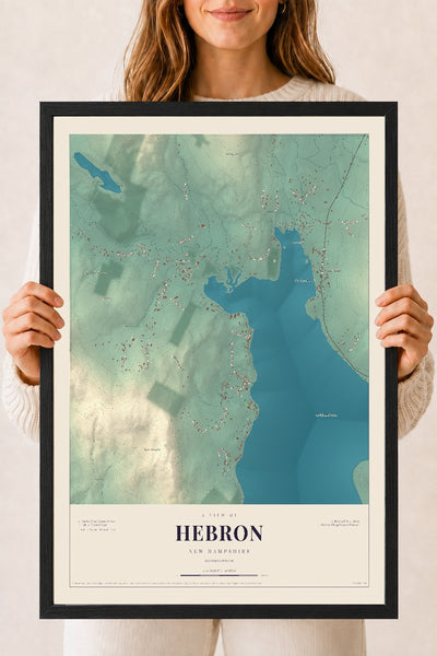 NH Current Atlas 2026 | Hebron | 18" x 24" | W/ Black Ayous Wood Frame