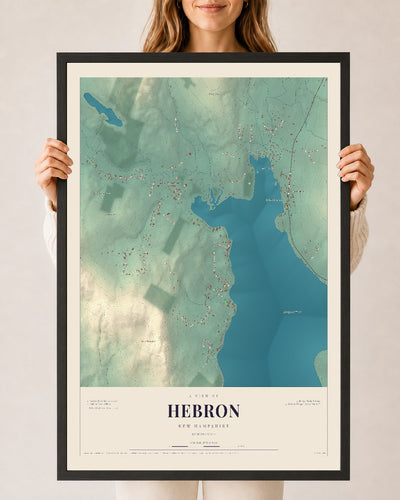 NH Current Atlas 2026 | Hebron | 24" x 36" | W/ Black Ayous Wood Frame