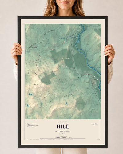 NH Current Atlas 2026 | Hill | 24" x 36" | W/ Black Ayous Wood Frame