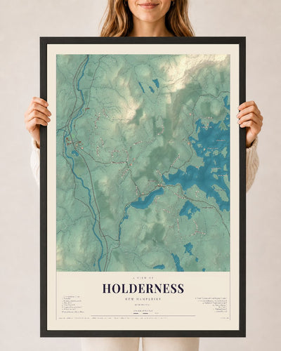 NH Current Atlas 2026 | Holderness | 24" x 36" | W/ Black Ayous Wood Frame