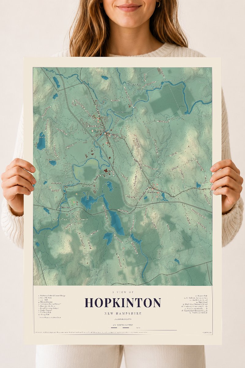 NH Current Atlas 2026 | Hopkinton | 18" x 24" | Archival Matte Print