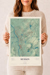 Map of Hudson, New Hampshire, 12 x 18 inch unframed archival matte print