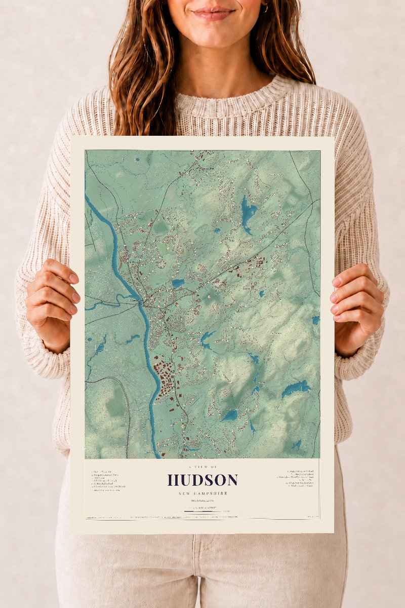 NH Current Atlas 2026 | Hudson | 12" x 18" | Archival Matte Print