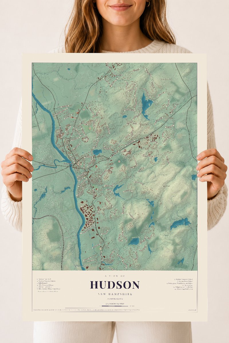 NH Current Atlas 2026 | Hudson | 18" x 24" | Archival Matte Print