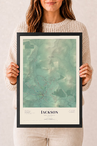 NH Current Atlas 2026 | Jackson | 12" x 18" | W/ Black Ayous Wood Frame