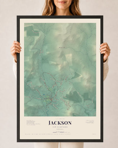 NH Current Atlas 2026 | Jackson | 24" x 36" | W/ Black Ayous Wood Frame