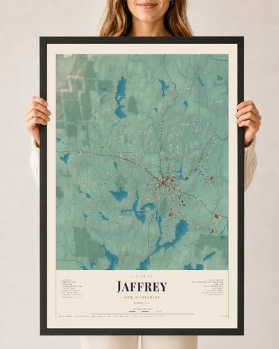 NH Current Atlas 2026 | Jaffrey | 24" x 36" | W/ Black Ayous Wood Frame