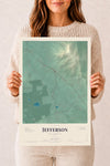 Map of Jefferson, New Hampshire, 12 x 18 inch unframed archival matte print