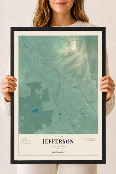 NH Current Atlas 2026 | Jefferson | 18" x 24" | W/ Black Ayous Wood Frame