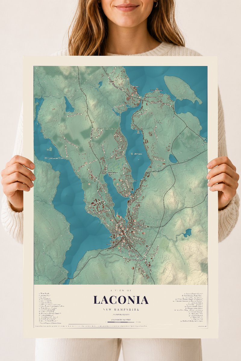NH Current Atlas 2026 | Laconia | 18" x 24" | Archival Matte Print
