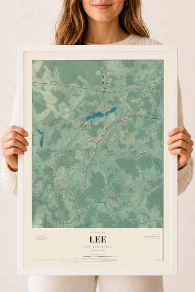 NH Current Atlas 2026 | Lee | 18" x 24" | W/ White Ayous Wood Frame