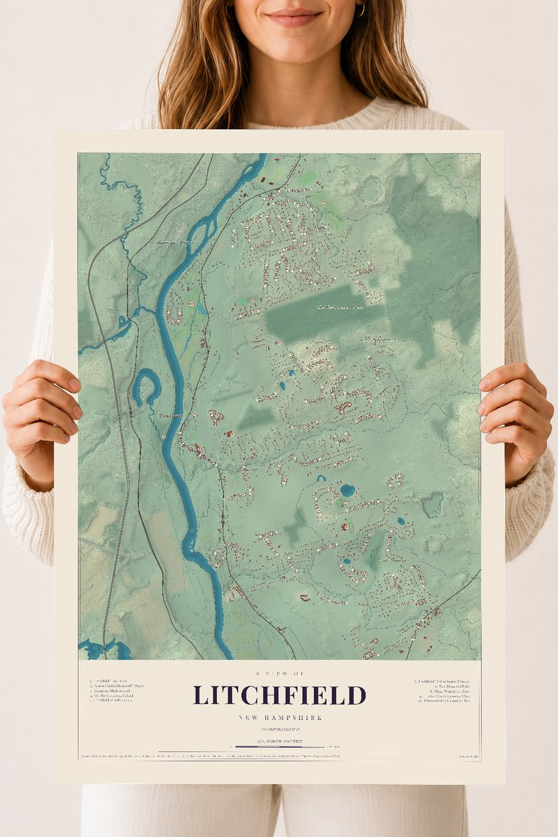 NH Current Atlas 2026 | Litchfield | 18" x 24" | Archival Matte Print