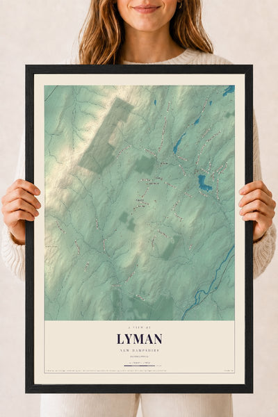 NH Current Atlas 2026 | Lyman | 18" x 24" | W/ Black Ayous Wood Frame