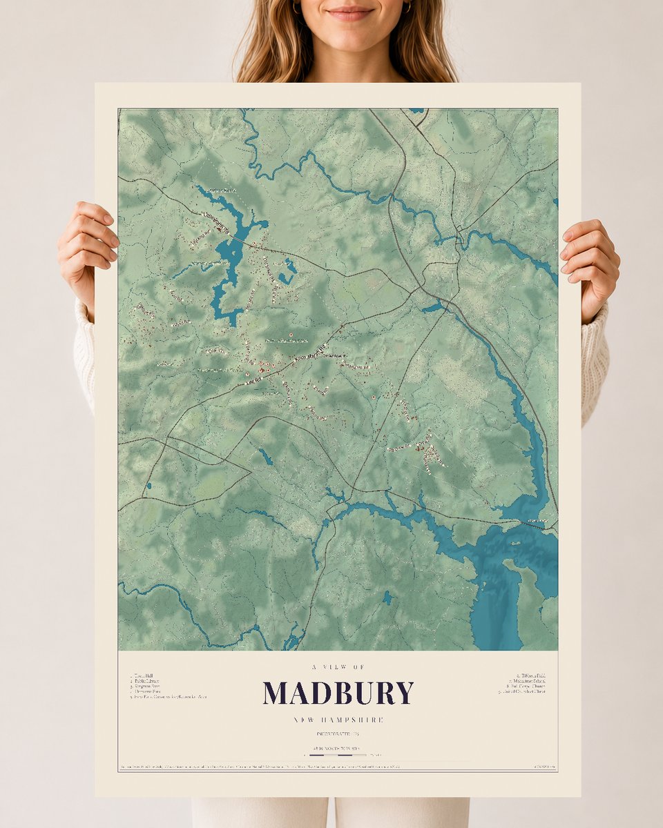 NH Current Atlas 2026 | Madbury | 24" x 36" | Archival Matte Print