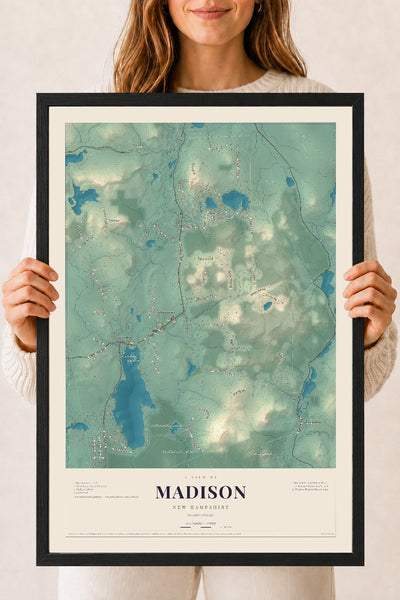 NH Current Atlas 2026 | Madison | 18" x 24" | W/ Black Ayous Wood Frame
