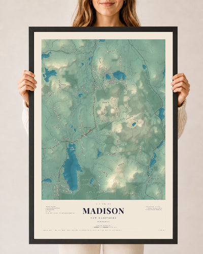 NH Current Atlas 2026 | Madison | 24" x 36" | W/ Black Ayous Wood Frame