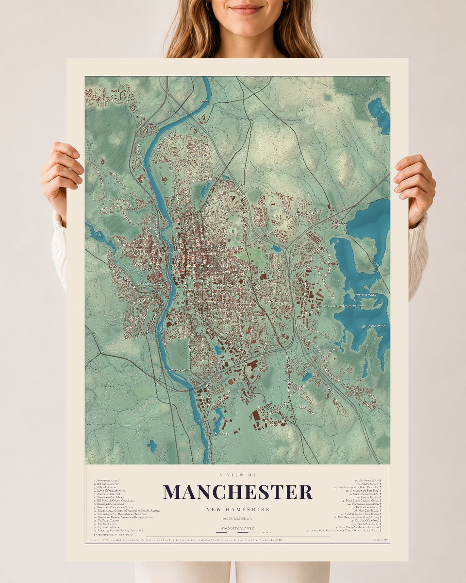 NH Current Atlas 2026 | Manchester | 24" x 36" | Archival Matte Print