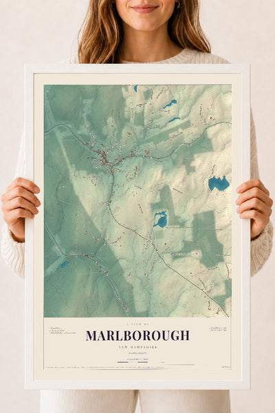 NH Current Atlas 2026 | Marlborough | 18" x 24" | W/ White Ayous Wood Frame