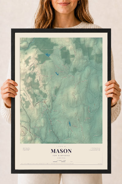 NH Current Atlas 2026 | Mason | 18" x 24" | W/ Black Ayous Wood Frame