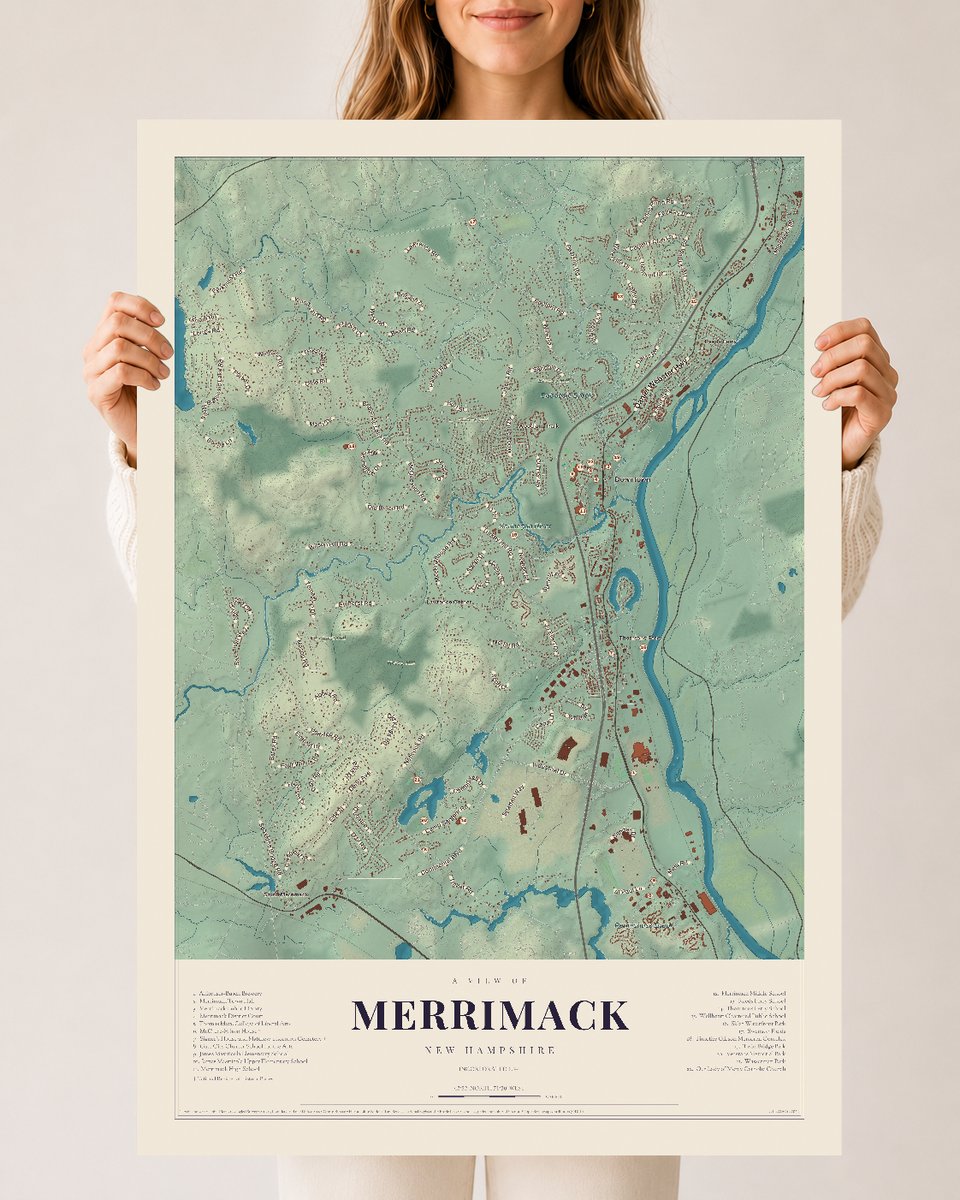 NH Current Atlas 2026 | Merrimack | 24" x 36" | Archival Matte Print