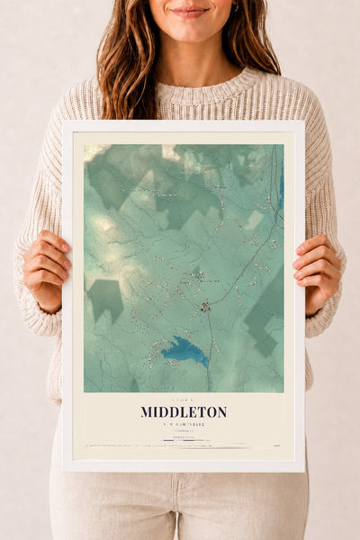 NH Current Atlas 2026 | Middleton | 12" x 18" | W/ White Ayous Wood Frame