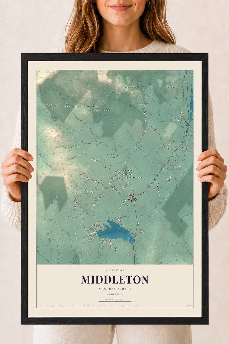 NH Current Atlas 2026 | Middleton | 18" x 24" | W/ Black Ayous Wood Frame