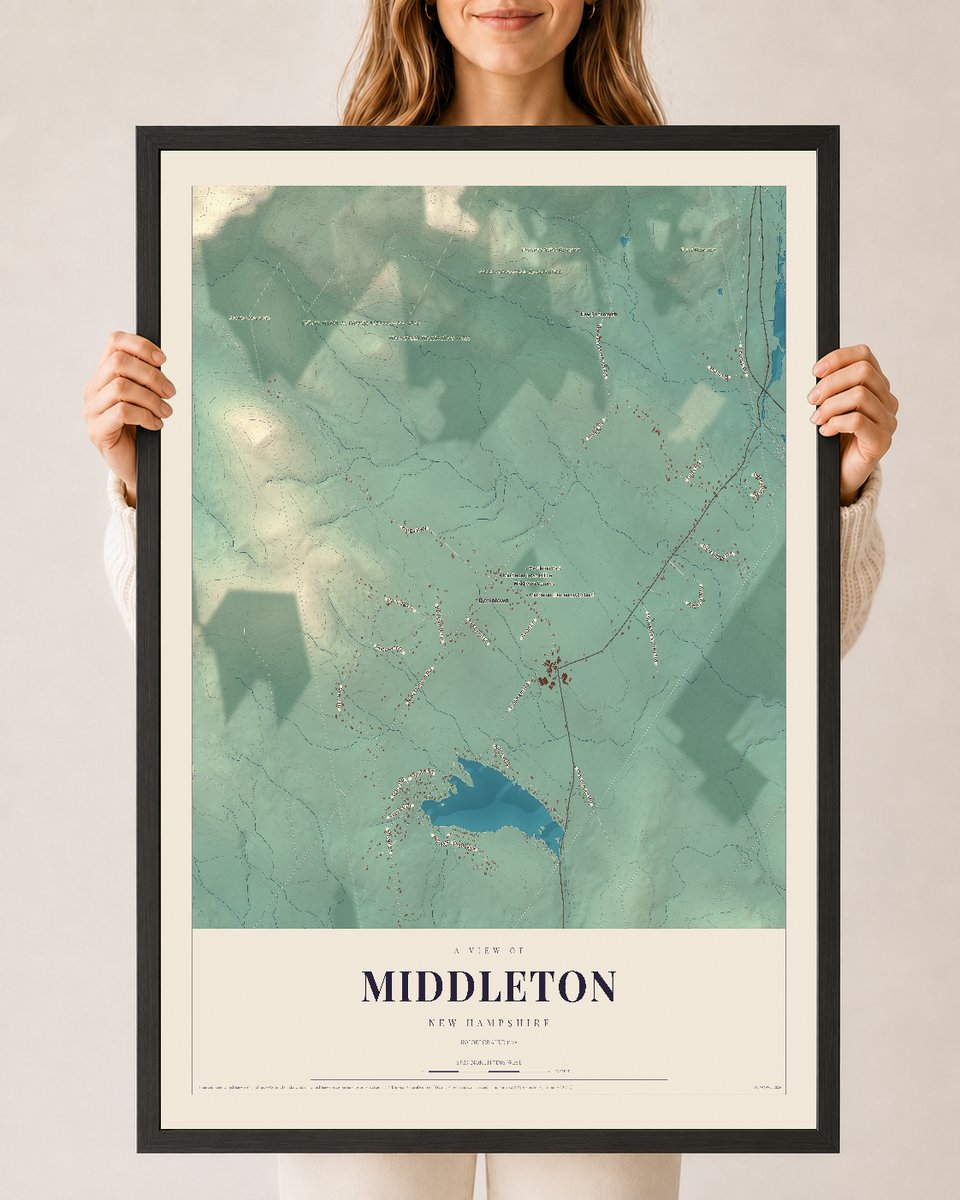 NH Current Atlas 2026 | Middleton | 24" x 36" | W/ Black Ayous Wood Frame