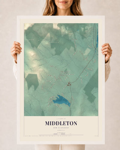 NH Current Atlas 2026 | Middleton | 24" x 36" | W/ White Ayous Wood Frame