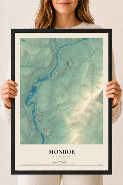 NH Current Atlas 2026 | Monroe | 18" x 24" | W/ Black Ayous Wood Frame