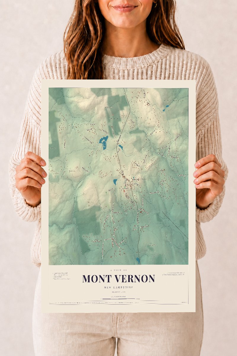 NH Current Atlas 2026 | Mont Vernon | 12" x 18" | Archival Matte Print
